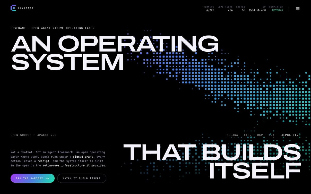 The Covenant home page